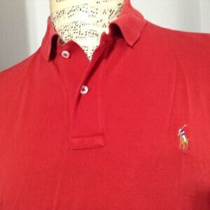 Vintage Polo Ralph Lauren Shirt Mens XL Red Pony Logo Golf